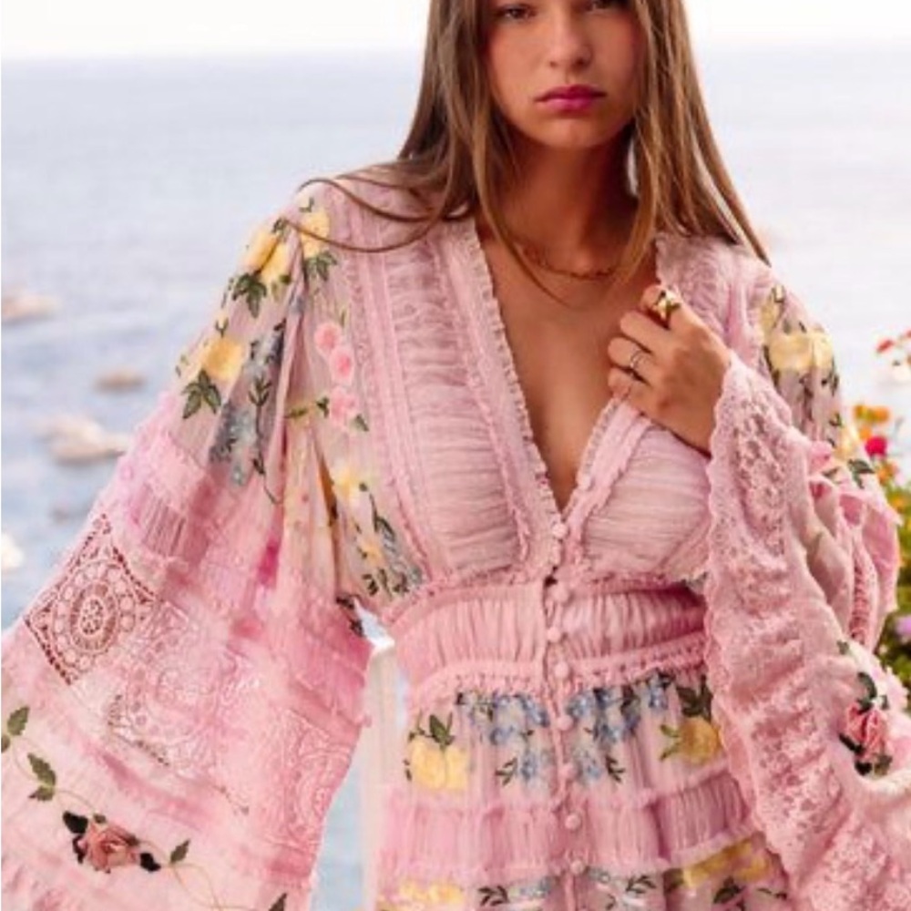 Fillyboo Pink Floral Maxi Dress